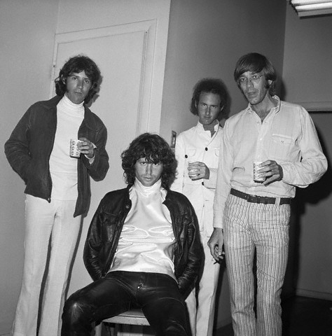 Ray Manzarek, Jim Morrison Robbie Krieger John Densmore 1968.jpg