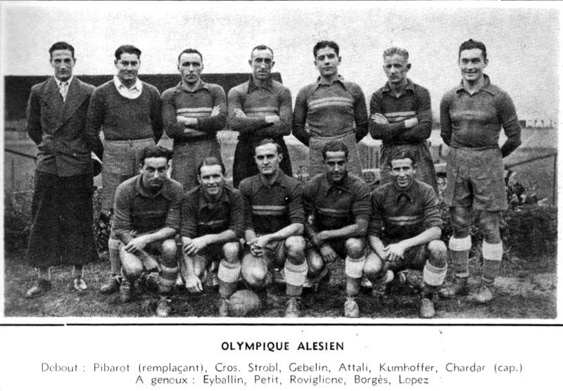 alès 36-37 assis Eyballin, Petit, Roviglione, Borges, Lopez debout Pibarot, Cros, Strobl, Gebelin, Attali, Kumhoffer, Chardar.jpg