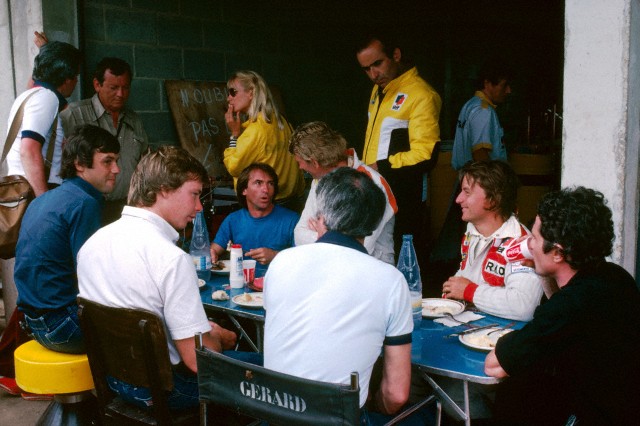 Patrick Tambay Didier Pironi Jacques Laffite Jean-Pierre Jabouille Rene Arnoux Patrick Depailler.jpg