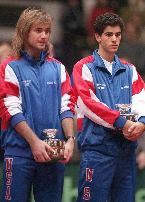André Agassi - Pete Sampras Coupe Davis 1991.jpg