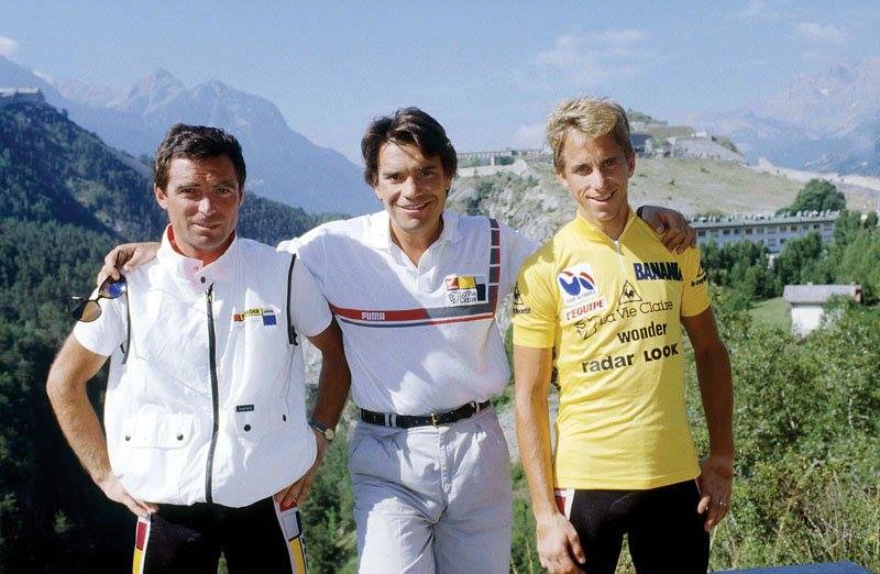 Bernard Hinault, Bernard Tapie et Greg Lemond.jpg