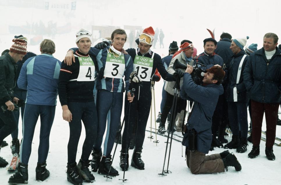 Willy Favre, Jean-Claude Killy et Heinrich Messner 1968.jpg