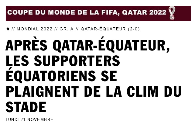 Qatar-Équateur les supporters équatoriens se plaignent de la clim du stade.jpg