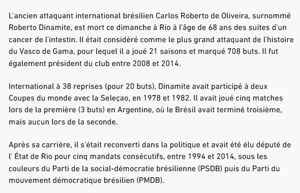 Roberto Dinamite idole du Vasco de Gama au Brésil est mort ce dimanche.jpg