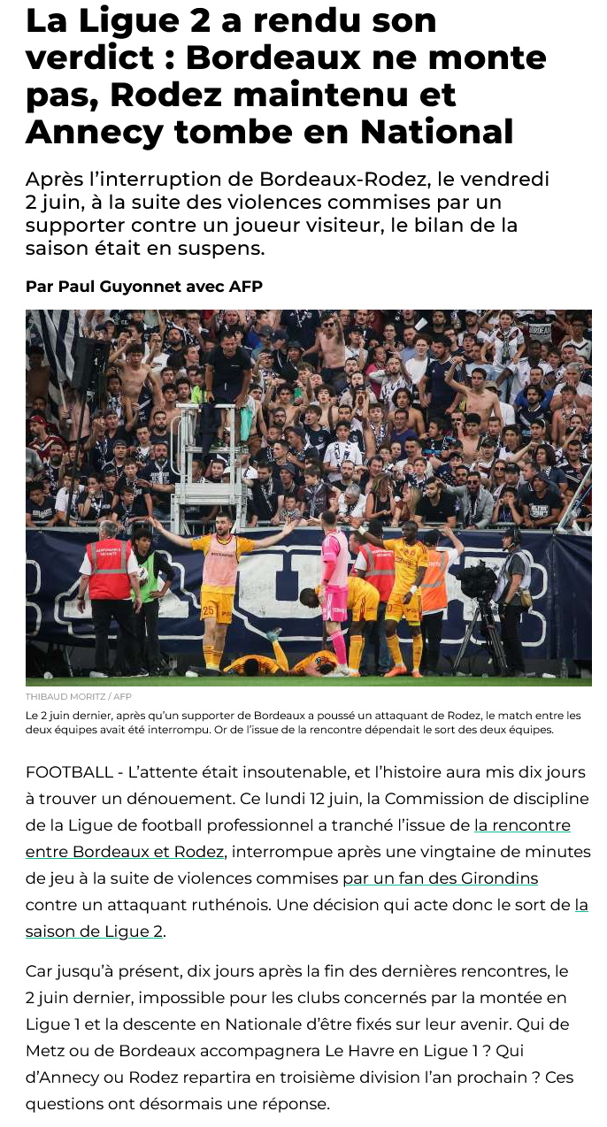 Dix jours après le dernier match la saison de Ligue 2 a rendu son verdict.jpg