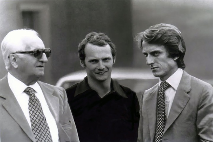 Enzo Ferrari, Niki Lauda et Luca di Montezemolo.jpg