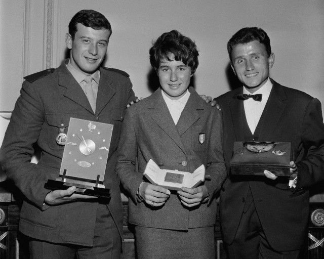 Alain Gottvalles, Marielle Goitschel et Michel Jazy 1963.jpg