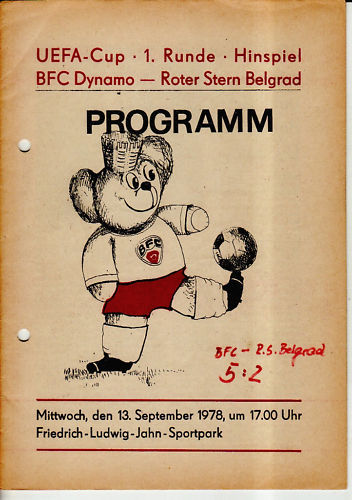 Berliner FC Dynamo - RS Belgrade 78.JPG